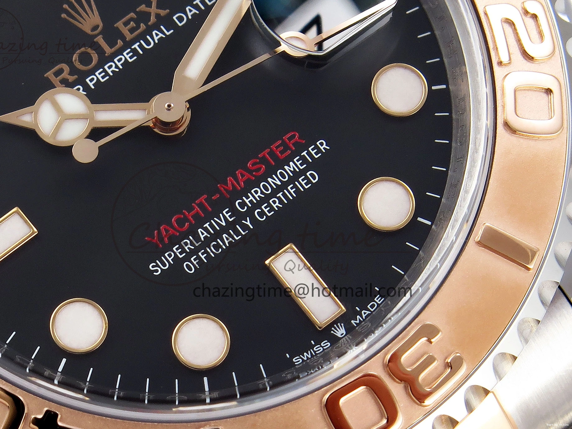 0413 UrbanChic Yacht-Master 126621 SS RG 904L Steel VSF 1:1 Best Edition Black Dial on SS RG Bracelet VS 1860